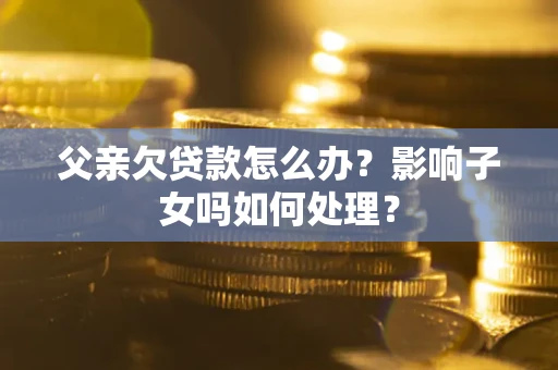 武汉父亲欠贷款怎么办？影响子女吗如何处理？