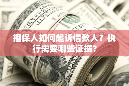 武汉担保人如何起诉借款人？执行需要哪些证据？