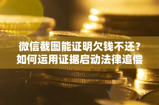 武汉微信截图能证明欠钱不还？如何运用证据启动法律追偿程序？