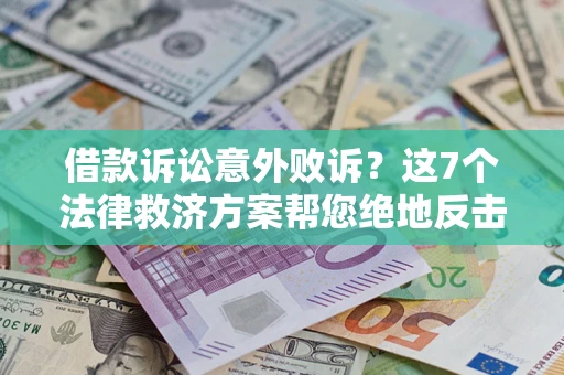 武汉借款诉讼意外败诉？这7个法律救济方案帮您绝地反击！