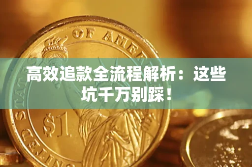 武汉高效追款全流程解析：这些坑千万别踩！