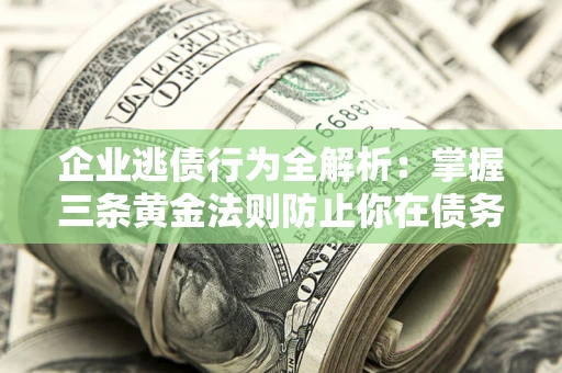 武汉企业逃债行为全解析：掌握三条黄金法则防止你在债务乱局中“踩雷”