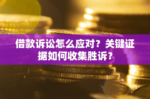 武汉借款诉讼怎么应对？关键证据如何收集胜诉？