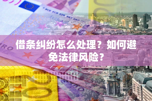 武汉借条纠纷怎么处理？如何避免法律风险？